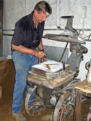 A field trip to Dean Anderson's iron foundry on Monday was a bit warm and very educational